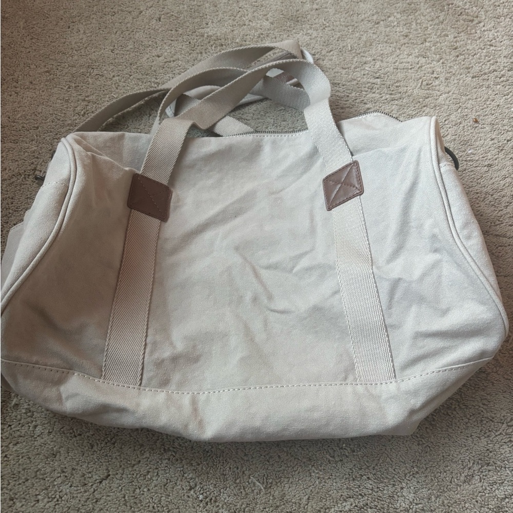 Wren & Glory Hand Painted Canvas Duffle Bag by Alternative with Rainbow Design - Picture 6 of 8